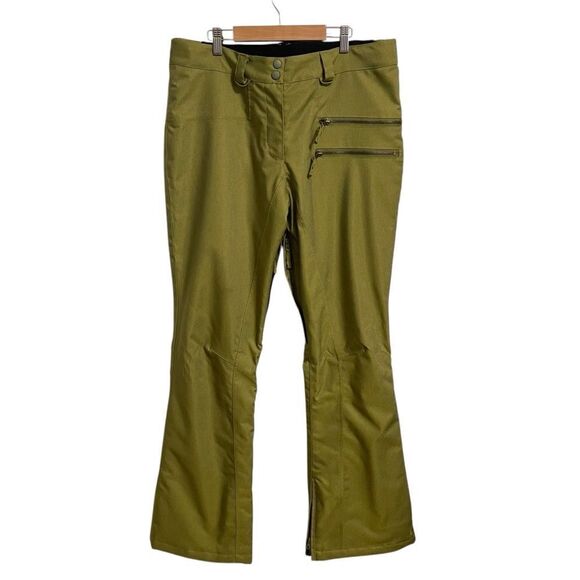 Anakie Abigal Slim Fit Insulated Snowboarding Ski Pants Green Size Large - Picture 1 of 8